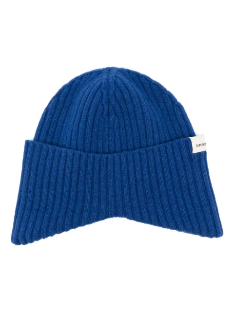 Emporio Armani ribbed beanie Blue 6D14051MH2Z