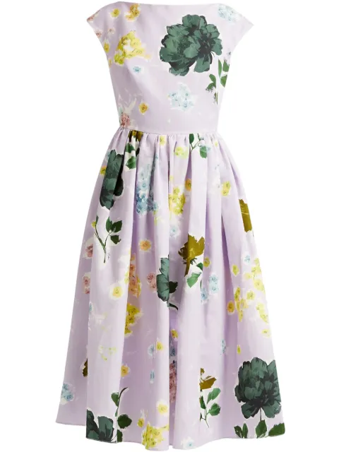 ERDEM boat-neck midi dress Purple PS25D43LMCVF