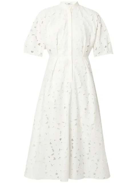 ERDEM short-sleeve midi dress White PS25D4IVFCCCOTTONCUTWORK