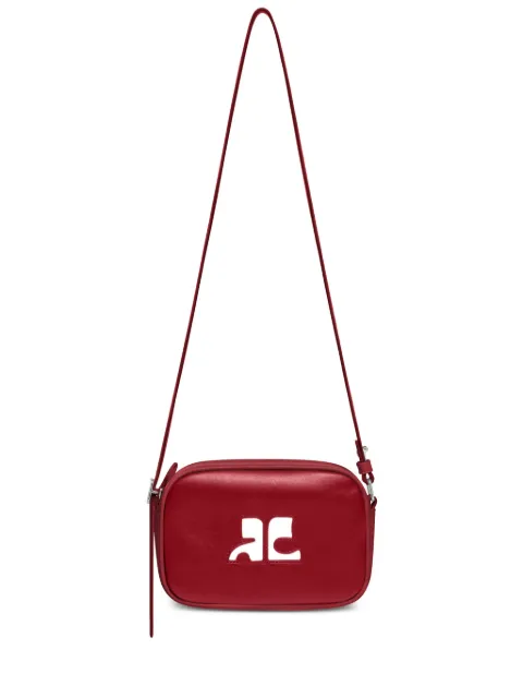 Courrèges Reedition leather camera bag Red PERGSA061CR0065