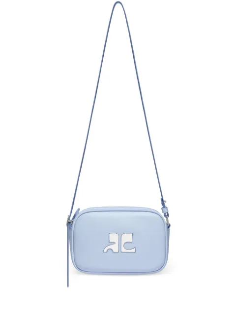 Courrèges Reedition leather camera bag Blue PERGSA061CR0065