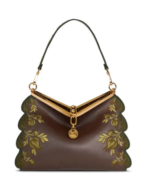 ETRO medium embroidered Vela shoulder bag Brown WP1B0002AR275