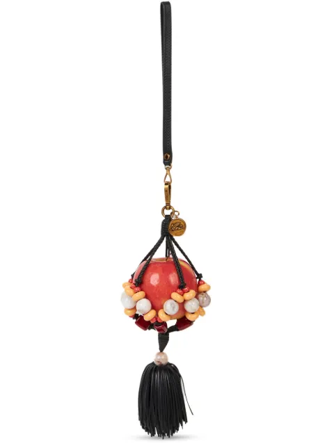 ETRO apple-tassel leather charm Black WP2I0016AP276