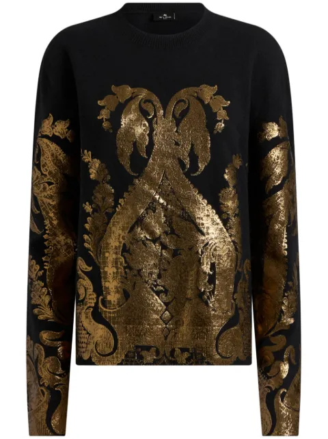 ETRO metallic-print jumper Black WRKE0136AV521