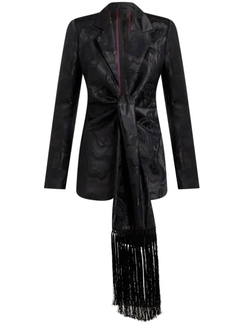 ETRO jacquard scarf jacket Black WRCA006299TJA52