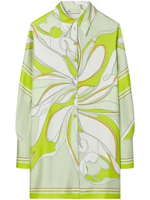 Tory Burch floral-print silk shirt Neutrals 163461