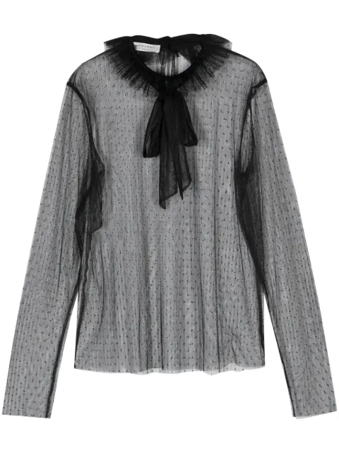 Philosophy Di Lorenzo Serafini point d'esprit tulle blouse Black A02025751