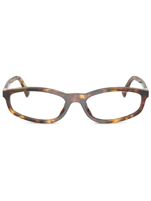 Miu Miu Eyewear oval frame glasses Brown MUA06S14L08N