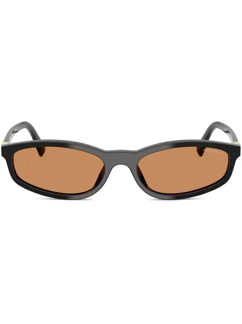 Miu Miu Eyewear oval-frame sunglasses Black MUA06S16K10I