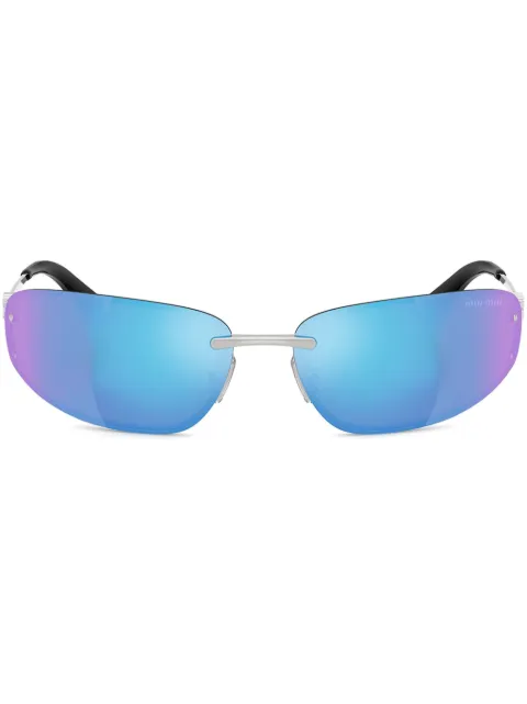 Miu Miu Eyewear oval-frame sunglasses Silver MUA50S1BC10K