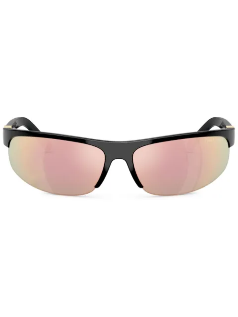 Miu Miu Eyewear logo-plaque sunglasses Black SMUA02CA068M19Y