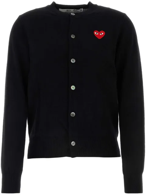 Comme Des Garçons Play heart-patch cardigan Black AXN007