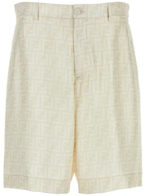FENDI FF silk shorts Neutrals FB1014AKEE