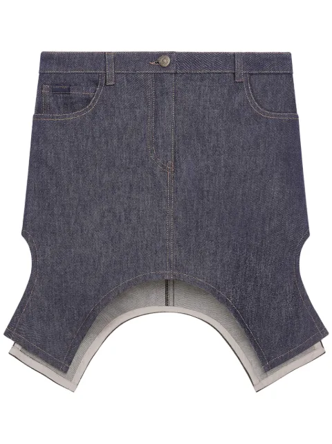 Courrèges asymmetric mini skirt Grey 424DJU210DE0035