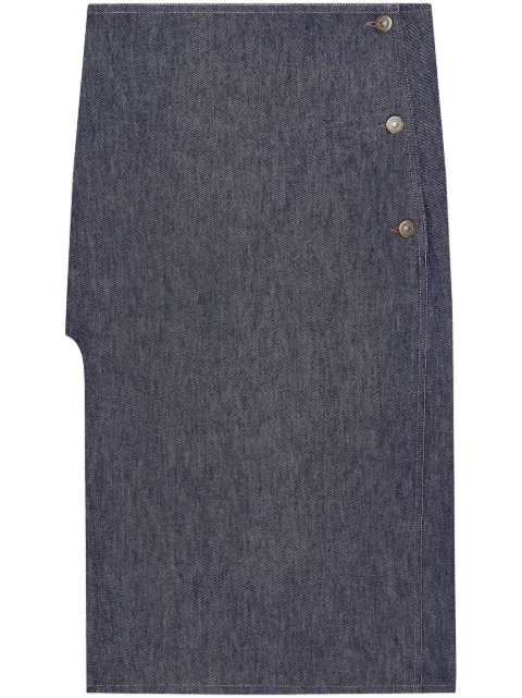 Courrèges straight denim skirt Grey 424DJU207DE0035