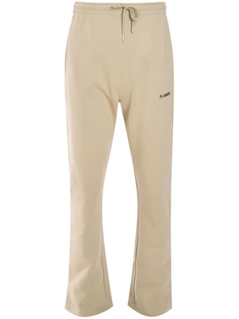 FLÂNEUR Essential logo-print track pants Neutrals F14116