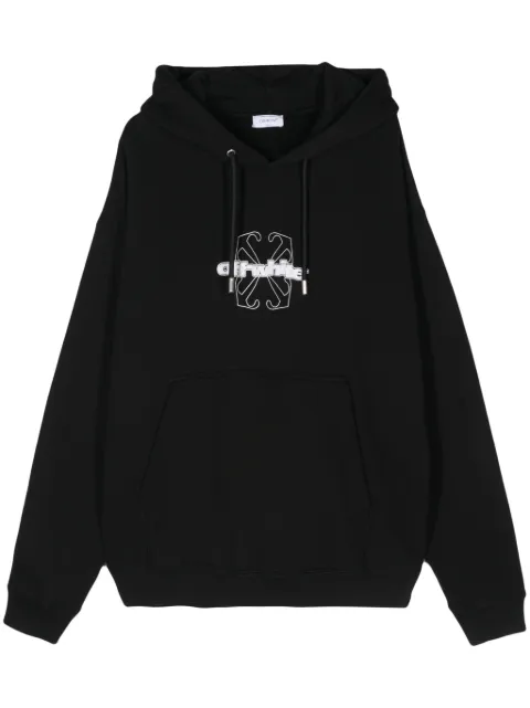 Off-White flock-arrow skate hoodie Black OMBB085F24FLE00M1001