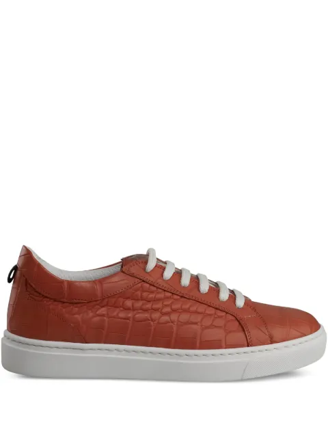 Kiton leather sneakers Orange DSSBOXN0010202