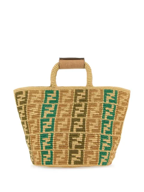 FENDI FF braided raffia tote bag Neutrals 7VA602ARB1