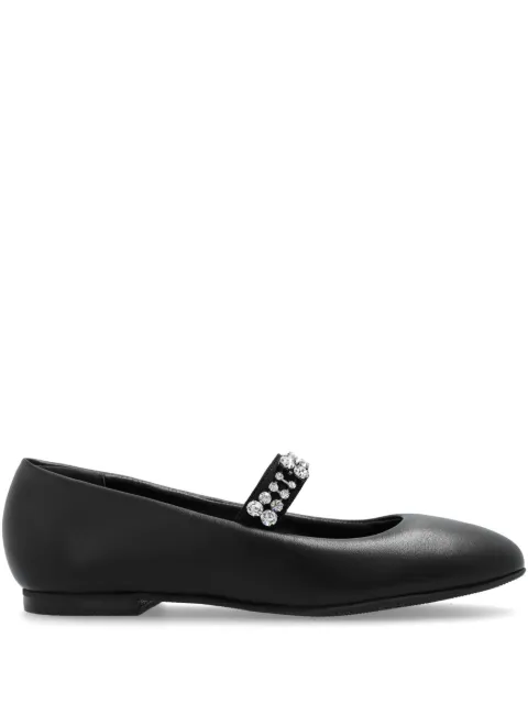 Casadei crystal-embellished ballerina shoes Black 1A276Y0101C2608