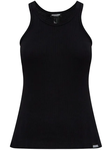 DSQUARED2 logo-appliqué tank top Black D8D055800ISA01