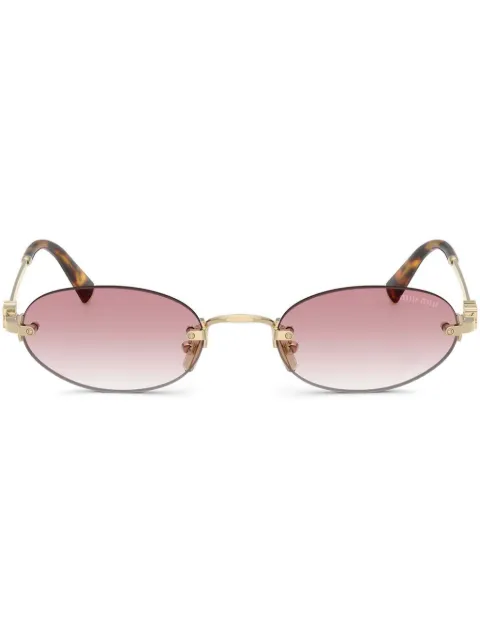 Miu Miu Eyewear oval-frame sunglasses Gold MUA54S51ZVN70O