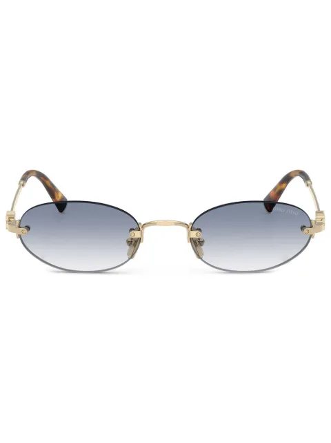 Miu Miu Eyewear oval-frame sunglasses Gold MUA54SZVN80O
