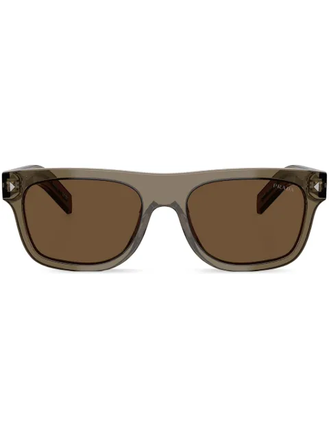 Prada Eyewear logo-plaque sunglasses Brown PRB12S