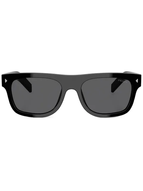 Prada Eyewear logo-plaque sunglasses Black PRB12S16K731