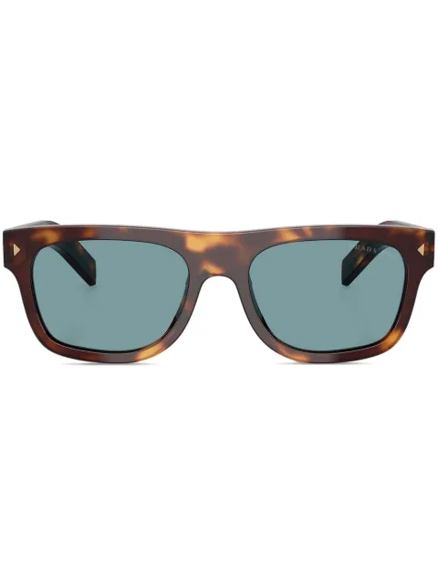 Prada Eyewear logo-plaque sunglasses Brown PRB12S15W04D