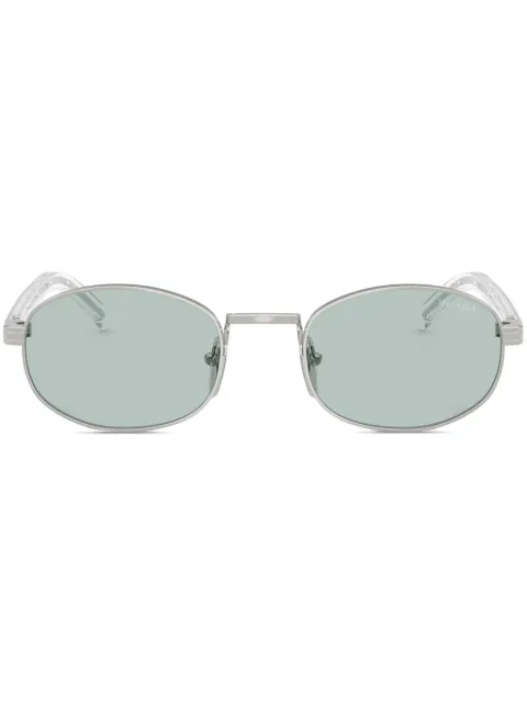 Prada Eyewear oval-frame sunglasses Silver PRB53S1BC40N
