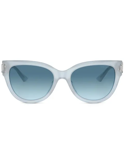Jimmy Choo Eyewear logo-plaque sunglasses Blue JC5018U502619