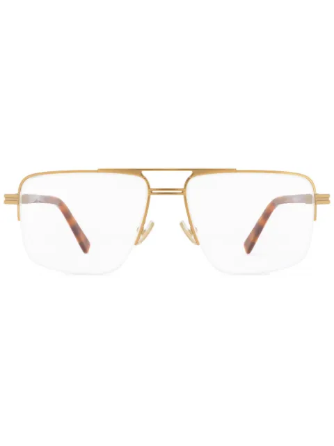 Zegna pilot-frame glasses Gold EZ5274035