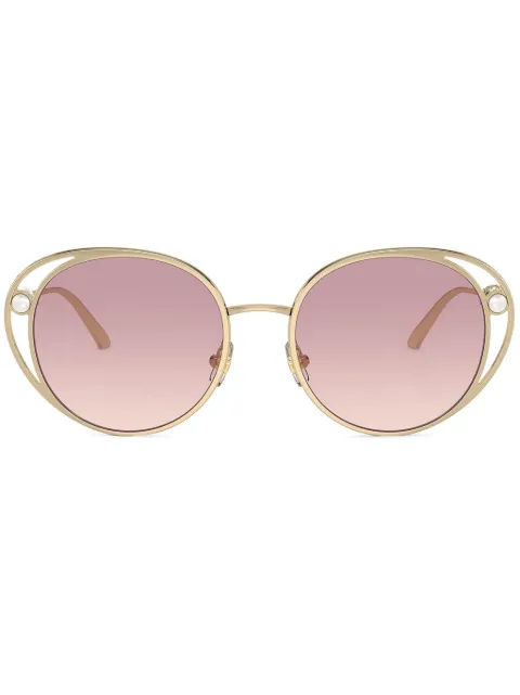 Jimmy Choo Eyewear round-frame sunglasses Gold JC4003HB