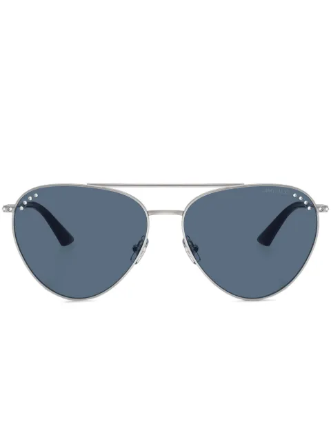 Jimmy Choo Eyewear pilot-frame sunglasses Silver JC4002B301880