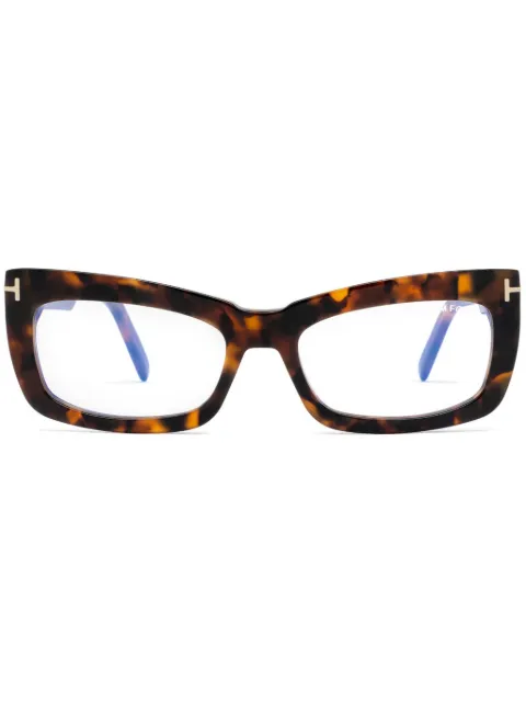 TOM FORD Eyewear rectangle-frame glasses Brown FT5966B