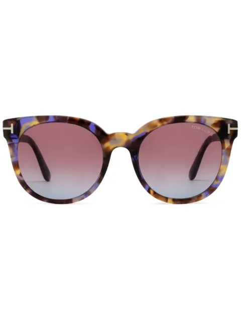 TOM FORD Eyewear tortoiseshell-effect sunglasses Brown FT1109
