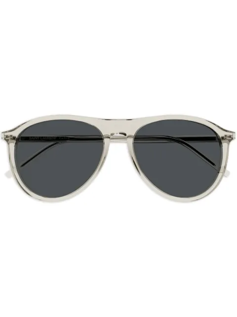 Saint Laurent Eyewear 667 pilot-frame sunglasses Neutrals SL667003