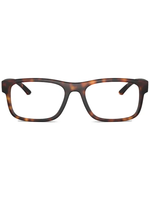 Prada Linea Rossa rectangle-frame glasses Brown PS04QV