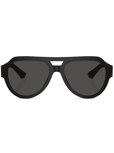 Dolce & Gabbana Eyewear logo-engraved sunglasses Black DG446625256G