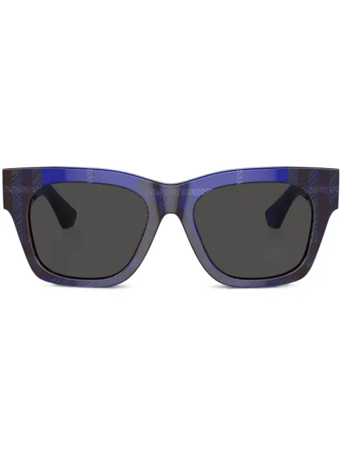Burberry Eyewear check wayfarer-frame sunglasses Blue BE4424411487