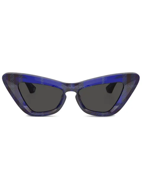 Burberry Eyewear check cat-eye sunglasses Blue BE4421U411487