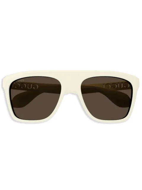 Gucci Eyewear pilot-frame sunglasses White GG1570S003