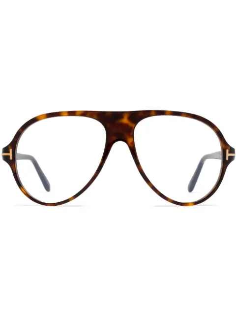 TOM FORD Eyewear pilot-frame glasses Brown FT5012B