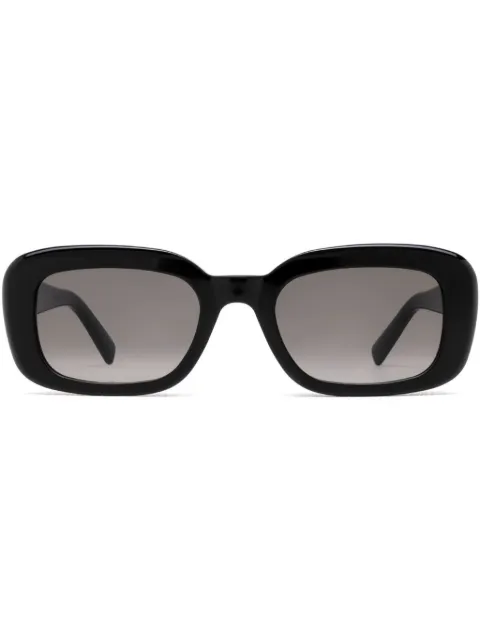 Saint Laurent Eyewear Cassandre-plaque sunglasses Black SLM130