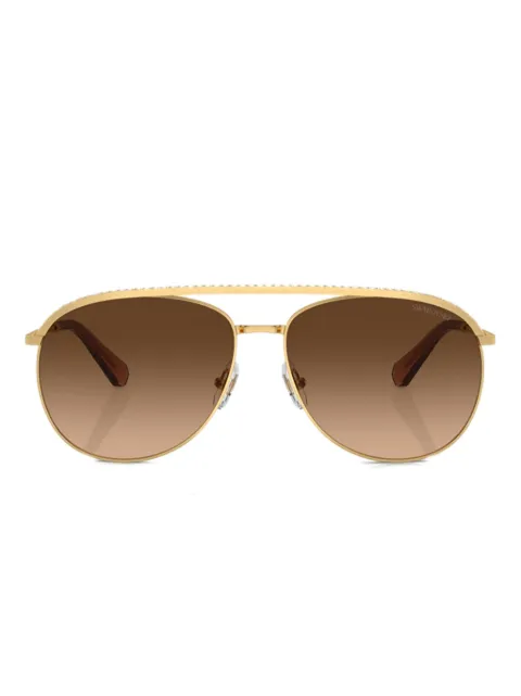 Swarovski Eyewear crystal-embellished metal sunglasses Gold SK7005