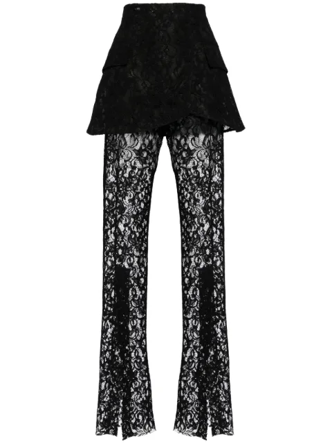 A.W.A.K.E. Mode lace basque trousers Black SS24P02KK09BLACK