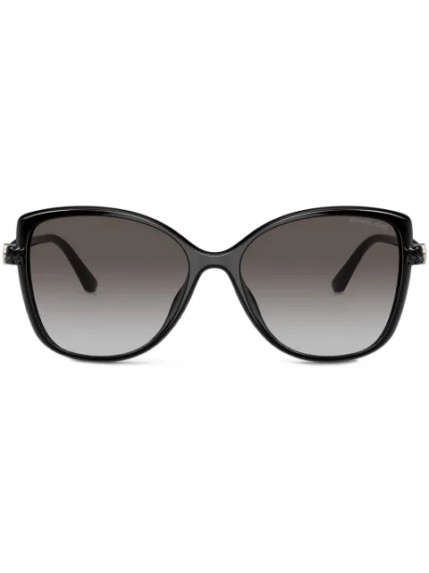 Michael Kors logo-plaque cat-eye sunglasses Black MK2181U30058G