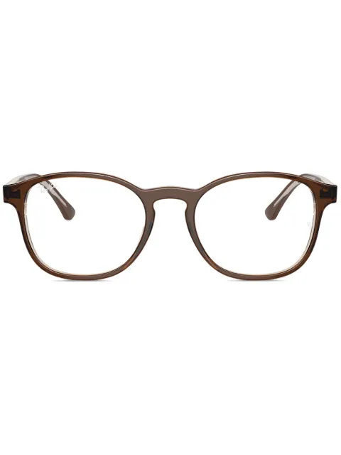 Ray-Ban round-frame glasses Brown RX54178365