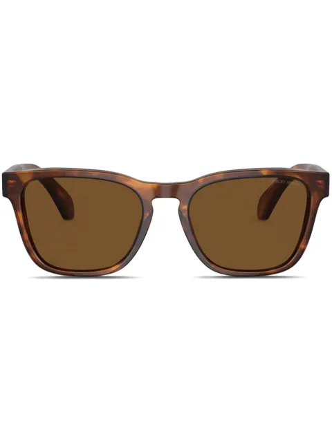 Giorgio Armani tortoiseshell-effect square-frame sunglasses Brown AR8155598857